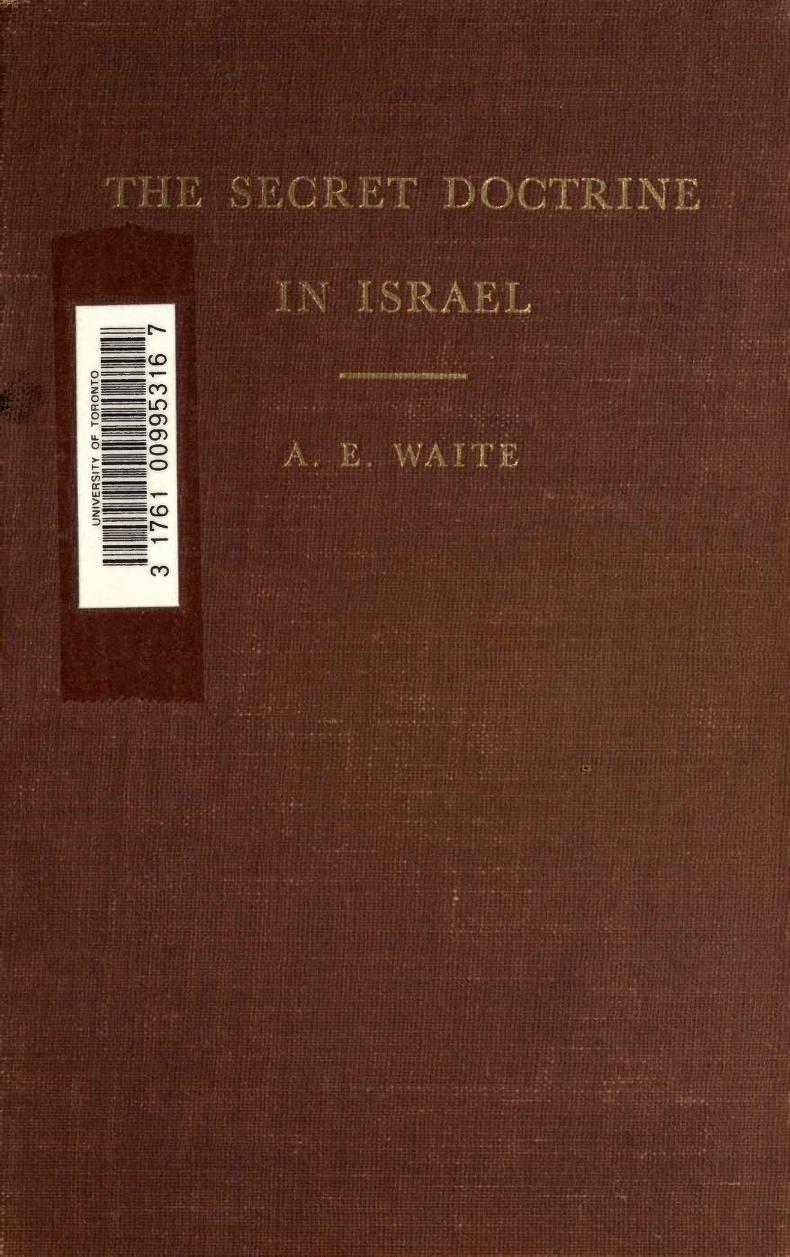 The Secret Doctrine In Israel cover